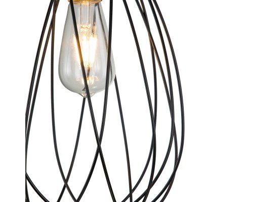 Подвесной светильник Escada 10180/1S E27*60W Black/Brass