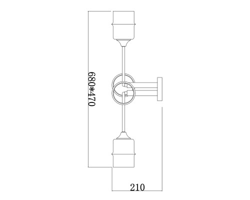 Потолочный светильник Escada 699/4P E27*60W Black