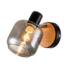 Спот Escada 10177/1A E14*40W Black/Chrome/Wood