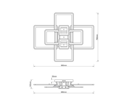 Потолочный светильник Escada 10286/8 LED*240W White