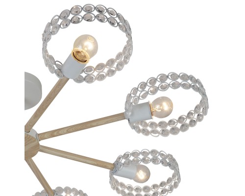 Светильник на штанге Escada 679/8P E27*60W White/Wood