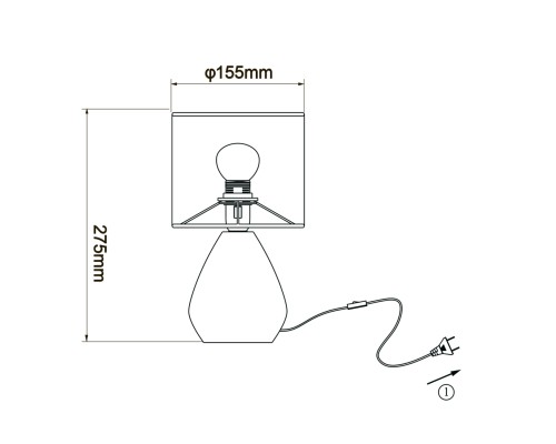 Настольный светильник Escada 10168/L E14*40W Grey