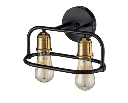 Настенный светильник Escada 659/2A E27*40W Black/Brass