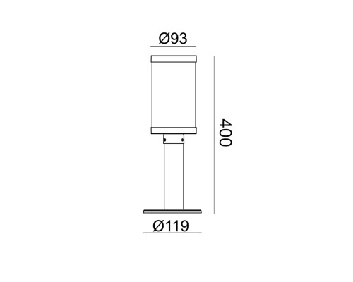 Напольный светильник Escada 30003G/03 E27*60W IP44 Dark grey