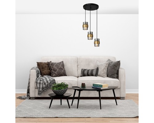 Подвесной светильник Escada 1139/3S E14*40W Black/Gold