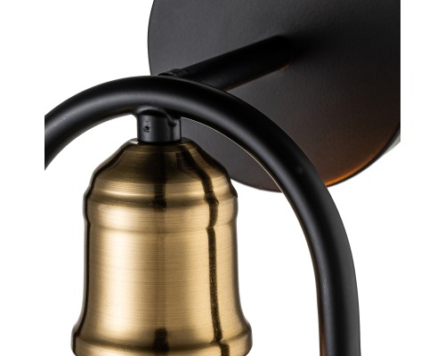 Настенный светильник Escada 659/1A E27*40W Black/Brass