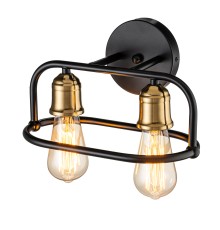 Настенный светильник Escada 659/2A E27*40W Black/Brass