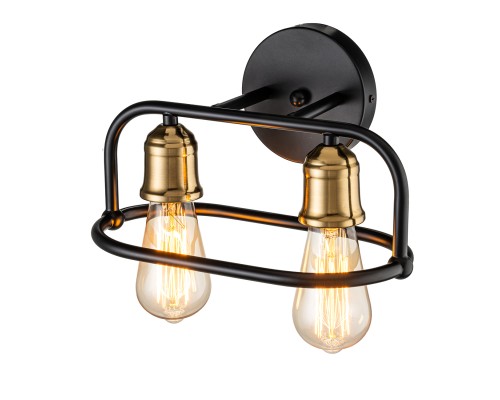 Настенный светильник Escada 659/2A E27*40W Black/Brass