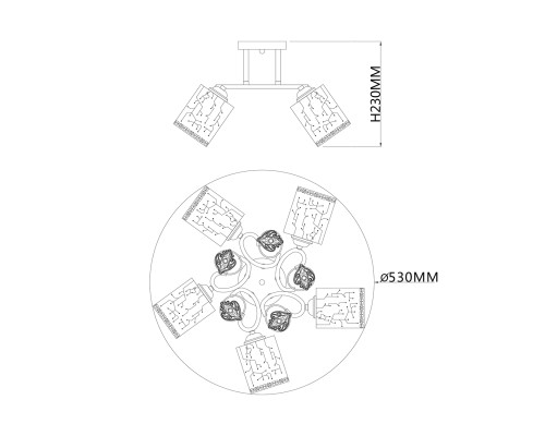 Потолочный светильник Escada 1118/5PL E27*40W Gold