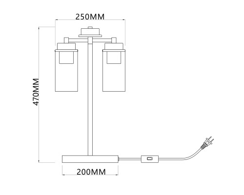 Настольный светильник Escada 2118/2 E14*40W Black/Brass