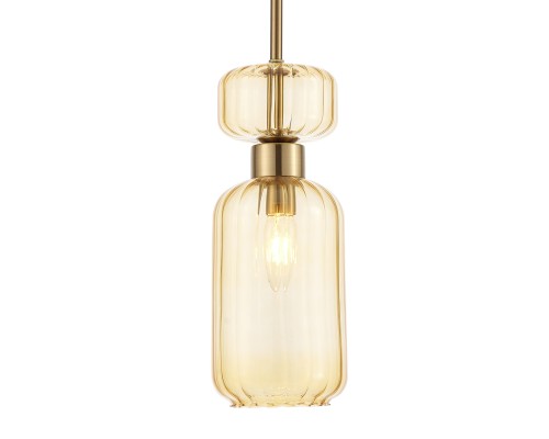 Подвесной светильник Escada 1141/1S E14*60W Antigue copper/Amber