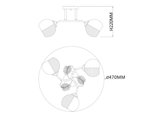 Потолочный светильник Escada 1119/3PL E27*40W Chrome