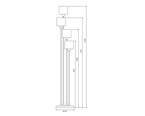 Напольный светильник Escada 1109/4 E14*40W White/Silver