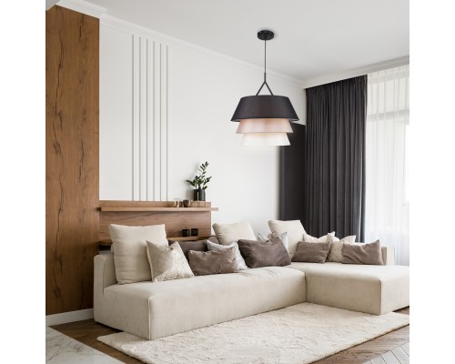 Подвесной светильник Escada 10187/3S E27*60W Black/Beige/White