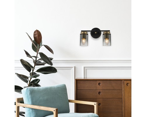 Настенный светильник Escada 2118/2A E14*40W Black/Brass