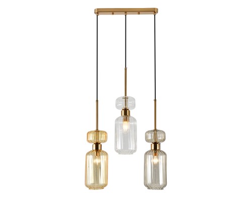 Подвесной светильник Escada 1141/3S E14*60W Beige/Clear/Amber