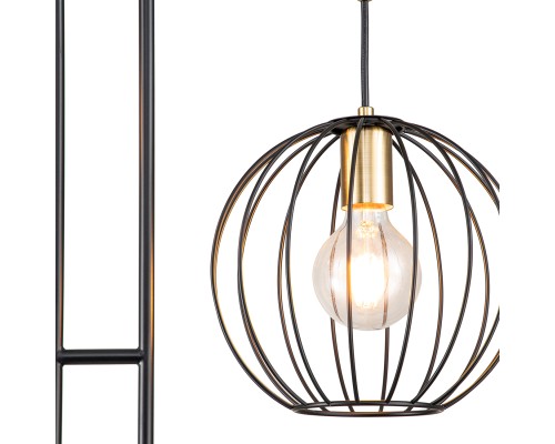 Напольный светильник Escada 10176/2 E27*60W Black/Brass