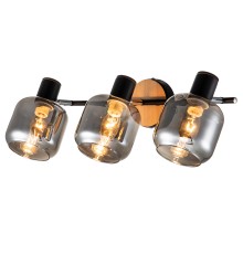 Спот Escada 10177/3A E14*40W Black/Chrome/Wood