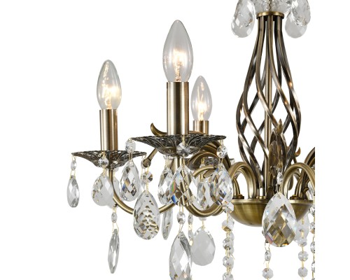 Подвесной светильник Escada 2107/6P E14*40W Antique Brass