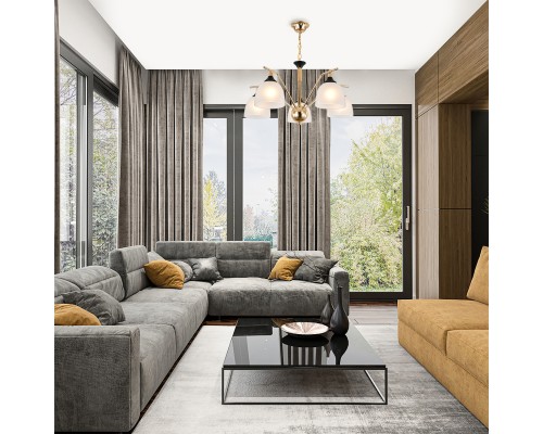 Подвесной светильник Escada 2123/5P E27*40W Gold/Black