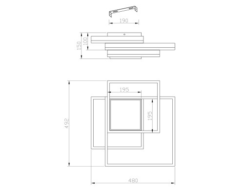 Потолочный светильник Escada 10242/4 LED*143W Black