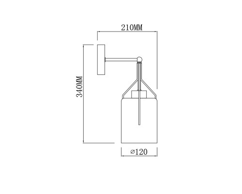 Настенный светильник Escada 688/1A E14*40W Brass