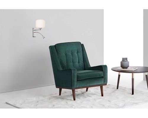 Настенный светильник Escada 552/A LED*1W+E27*60W Chrome/White