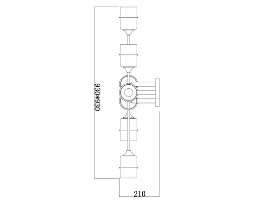 Потолочный светильник Escada 699/8P E27*60W Black