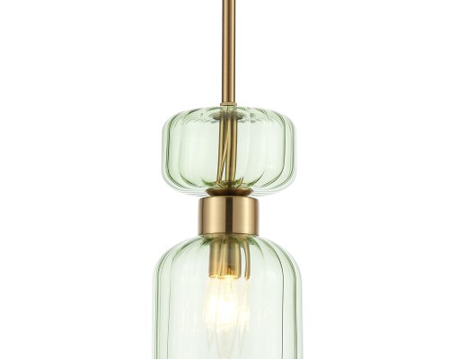 Подвесной светильник Escada 1141/1S E14*60W Antigue copper/Green