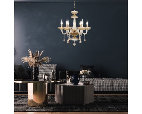 Подвесной светильник Escada 590/6PL E14*40W Gold