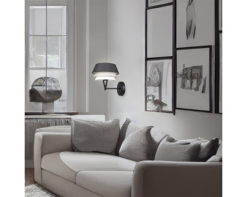 Настенный светильник Escada 10187/1A E27*60W Black/Beige/White