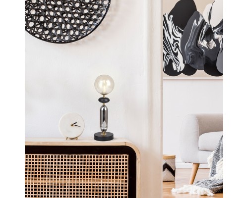 Настольный светильник Escada 2102/1 G9*40W Black/Amber/Smoke