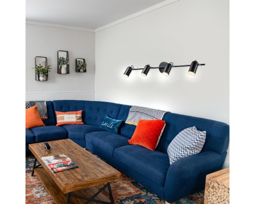 Настенно-потолочный свет Escada 696/4P E14*40W Black/Chrome