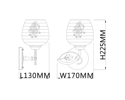 Настенный светильник Escada 1121/1A E27*40W Gold
