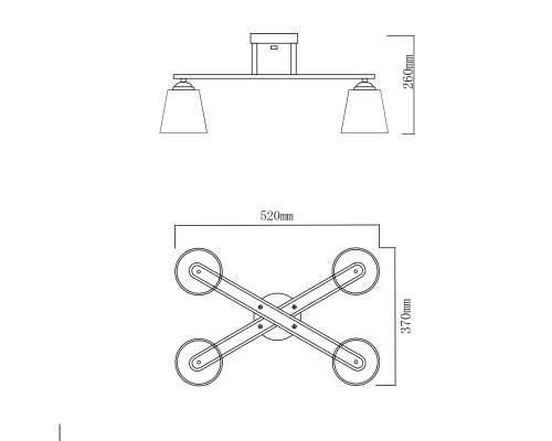 Потолочный светильник Escada 1101/4PL E27*60W Gold
