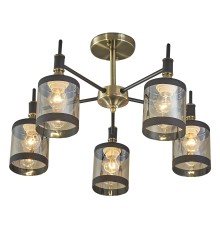 Потолочный светильник Escada 599/5P E27*60W Antique brass/Black