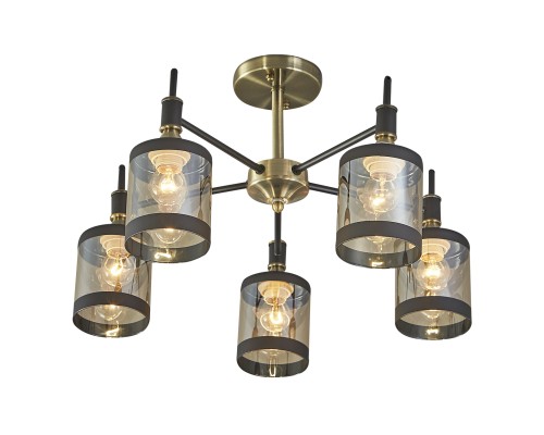 Потолочный светильник Escada 599/5P E27*60W Antique brass/Black