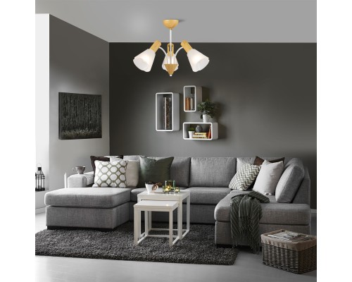 Светильник на штанге Escada 1131/3P E14*40W White/Wood