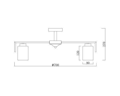 Светильник на штанге Escada 1142/7P E27*60W Gold