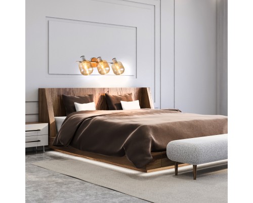 Спот Escada 10177/3A E14*40W White/Chrome/Wood