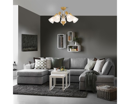 Светильник на штанге Escada 1131/5P E14*40W White/Wood