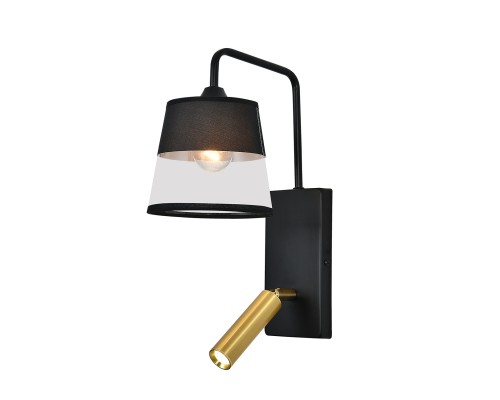 Настенный светильник Escada 598/1A E27*40W Black/Brass