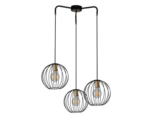 Подвесной светильник Escada 10176/3S E27*60W Black/Brass