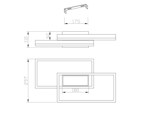Потолочный светильник Escada 10242/3 LED*90W Black