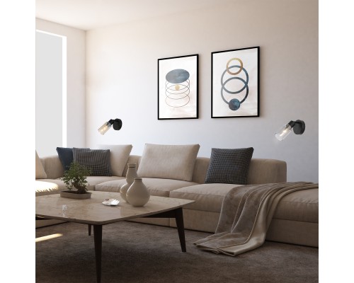 Настенный светильник Escada 10172/1A E14*40W Black/Amber