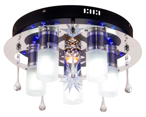 Потолочный светильник Escada 167/5+1PL E27*40W+MR11*35W+LED Chrome