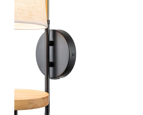 Настенный светильник Escada 582/1A E14*40W Black/Brass/Wood