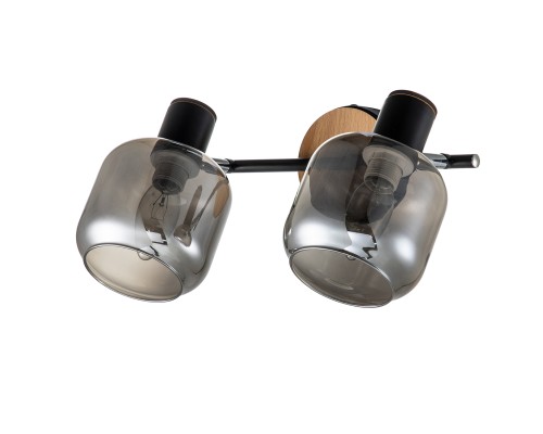 Спот Escada 10177/2A E14*40W Black/Chrome/Wood