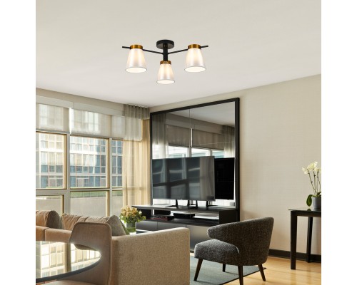 Светильник на штанге 120005/3R E14*40W Black/Gold