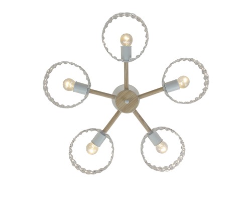 Светильник на штанге Escada 679/5P E27*60W White/Wood